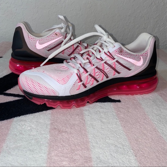 Nike Air Max White Pink Pow Black Running Sneakers - Picture 6 of 12